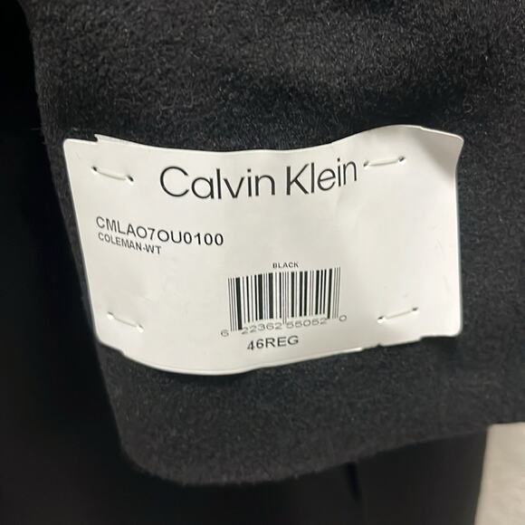 Calvin Klein Coleman Top Coat Black Size Men 42R - Picture 5 of 10